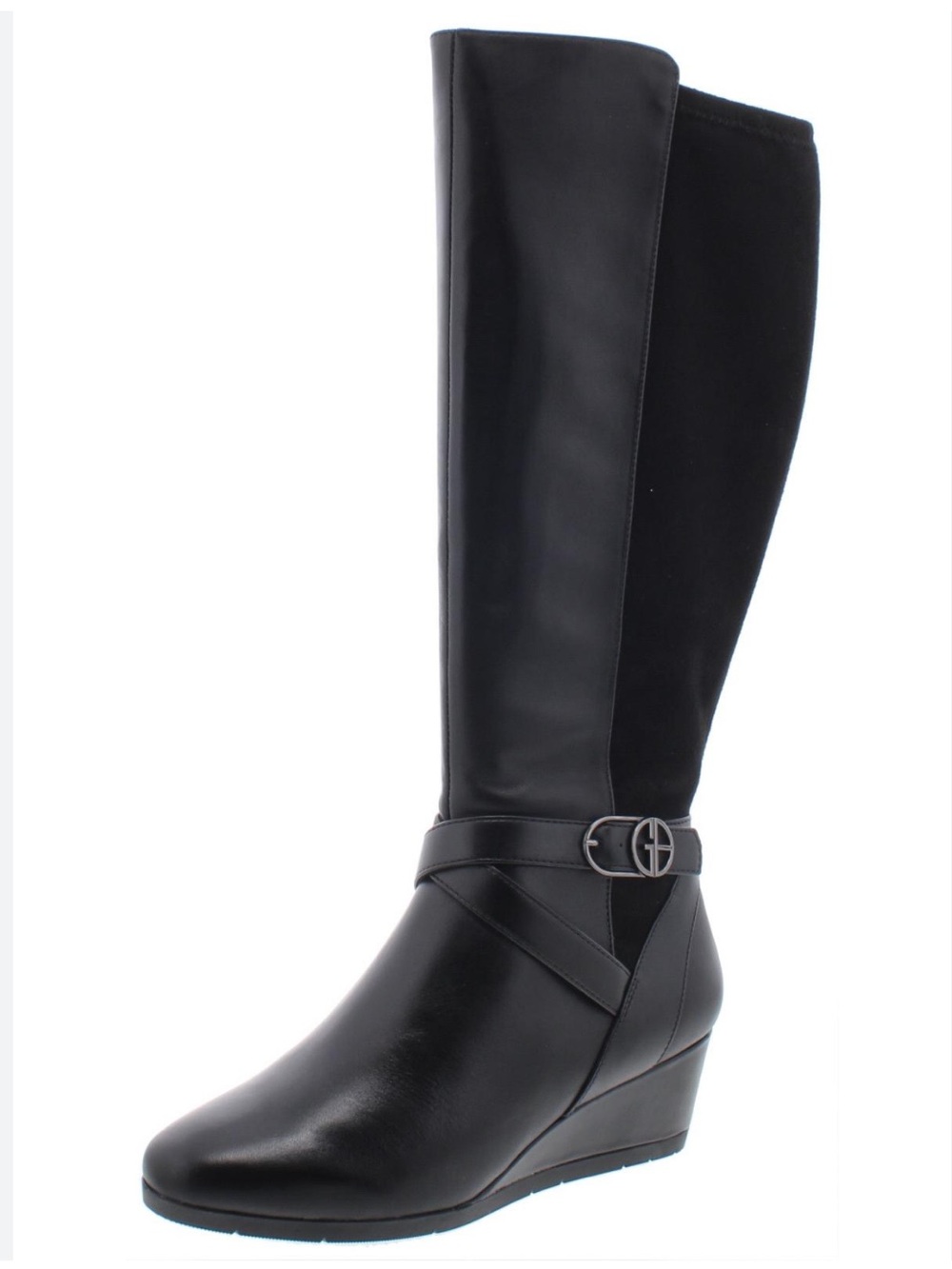 Giani Bernini Tall Black Wedge Boots